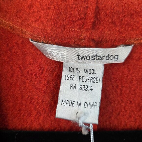 Two Star Dog Large Copper Wool Jacket Long Sleeve Raw Hem New with Tags - Picture 3 of 11